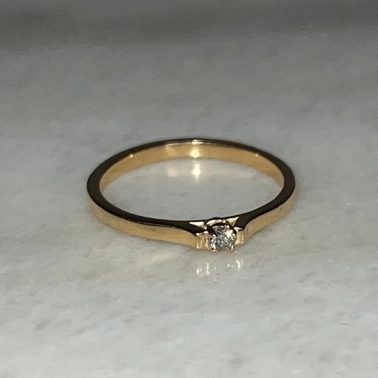 SOLITARIO EROS EN ORO 18K DIAMANTE 0,05CT