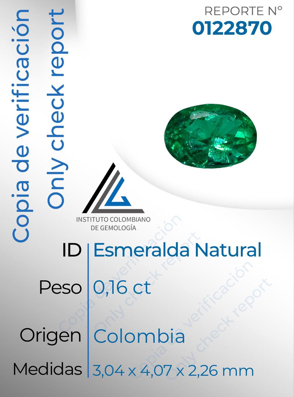 ESMERALDA NATURAL TALLA OVALO 0,16 CT C:2870