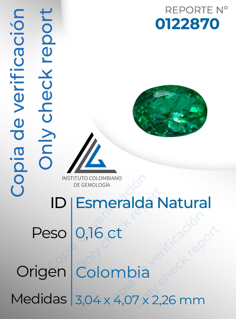 PULSO ESMERALDA COLOMBIANA 16PTS C:2870