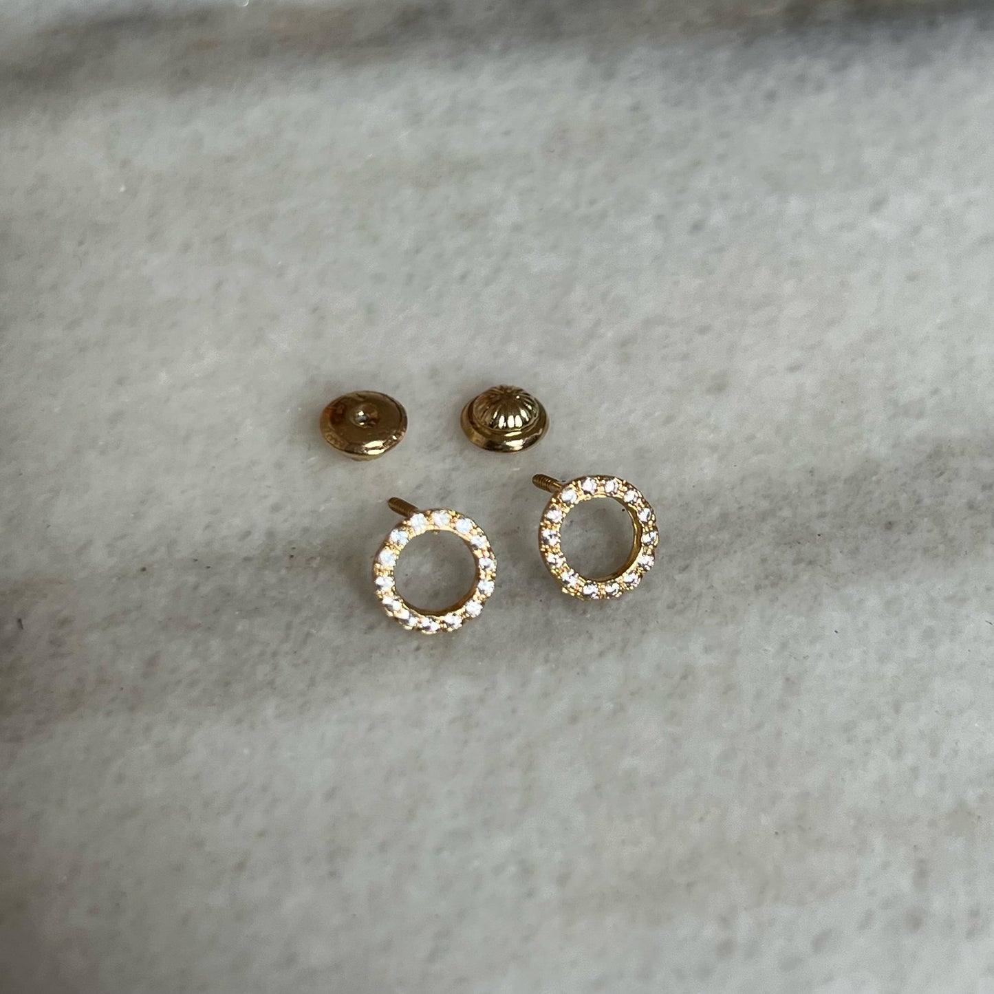 TOPITOS ARO CON PIEDRAS