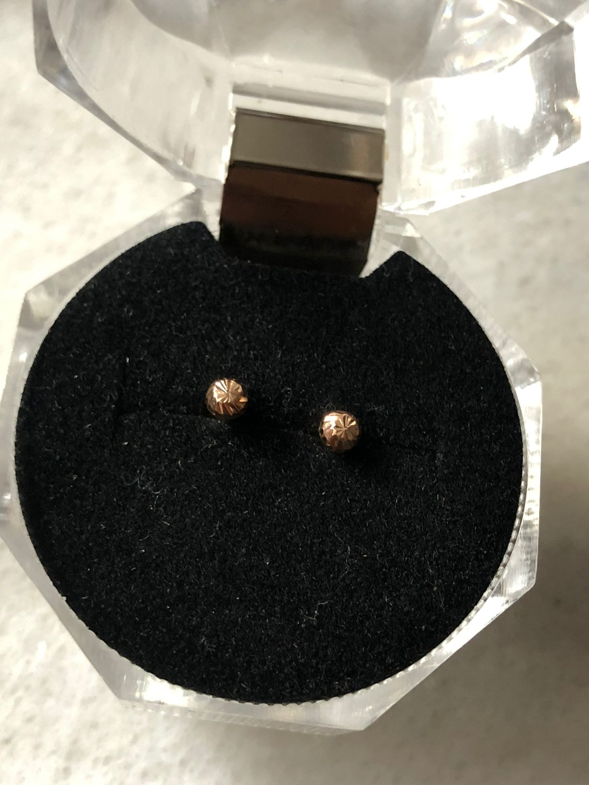 TOPITO BOLA DIAMANTADA 3MM ORO ROSA