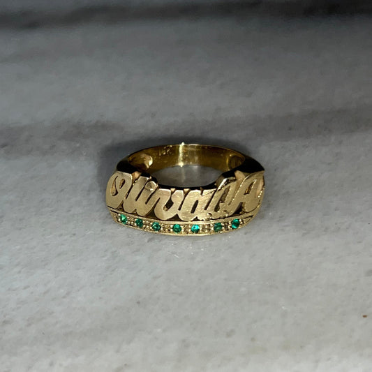 ANILLO NOMBRE, ESMERALDAS