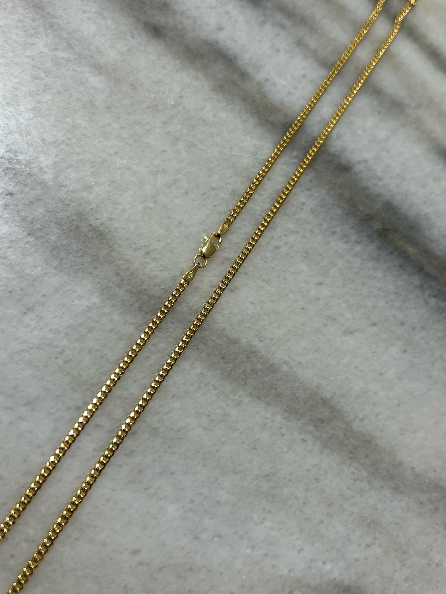 CADENA 60CM TEJIDO CUBANO SOLIDO
