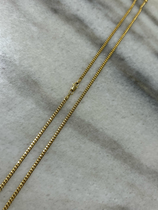 CADENA 60CM TEJIDO CUBANO SOLIDO