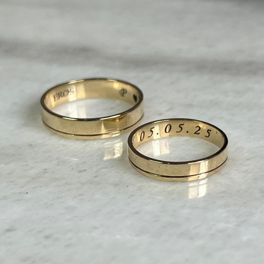 PAREJA DE ARGOLLAS CLASICAS BISEL