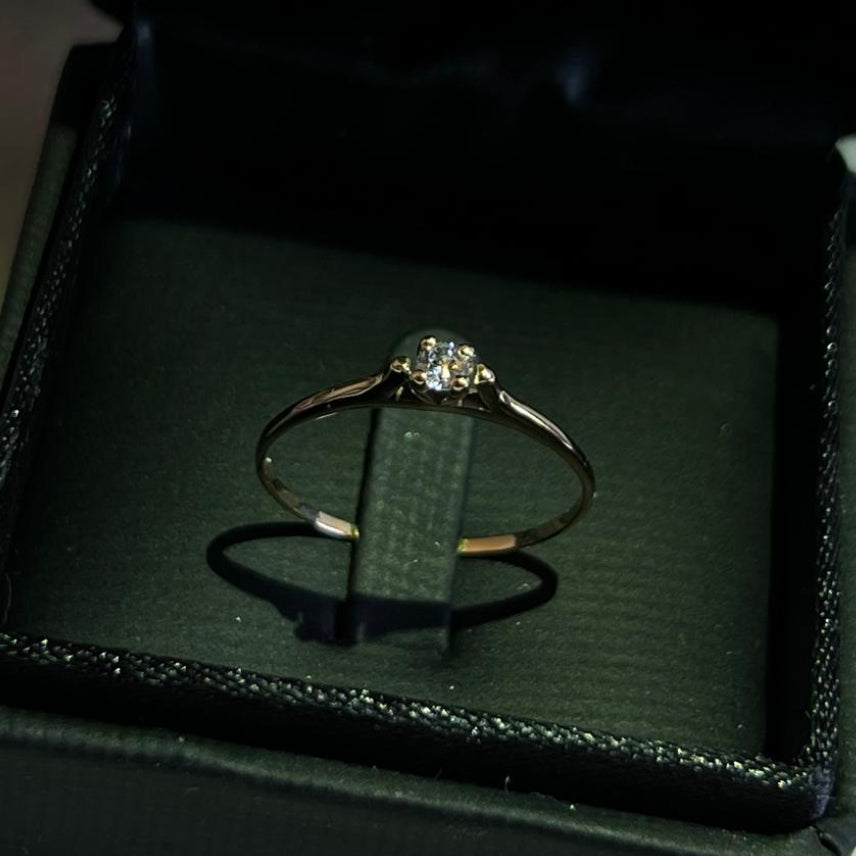 SOLITARIO DIAMANTE ORO AMARILLO