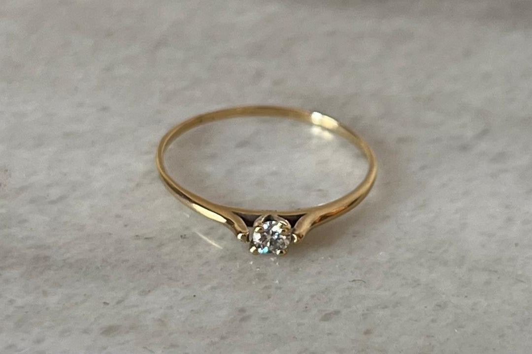 SOLITARIO DIAMANTE ORO AMARILLO